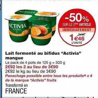 Lait Fermenté Au Bifidus