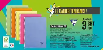 Plein ciel Cahier Linicolor Clairefontaine offre