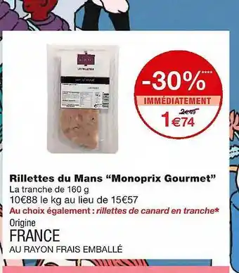 Monoprix Rillettes Du Mans offre