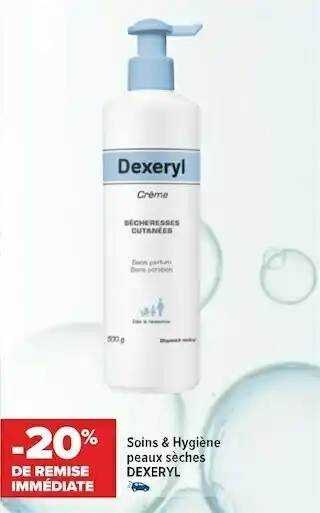 Carrefour Dexeryl bon plan sur les soins & hygiène peaux sèches dexeryl offre