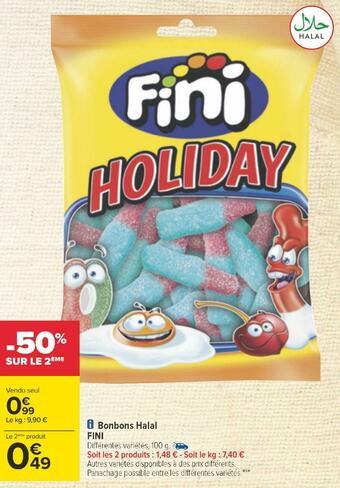 Carrefour Fini bonbons halal offre