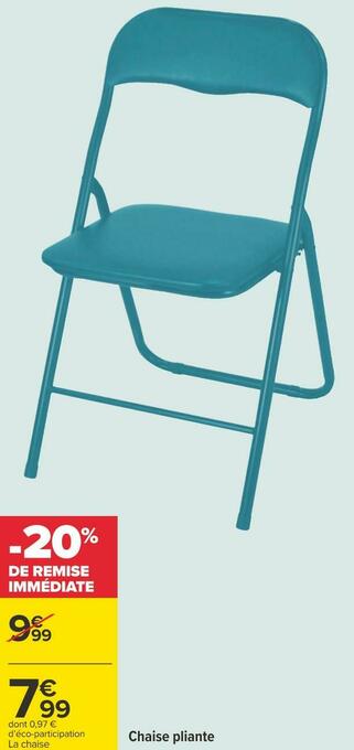 Carrefour Chaise pliante offre