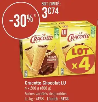 Géant Casino Lu cracotte chocolat offre
