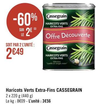 Cassegrain haricots verts extra-fins