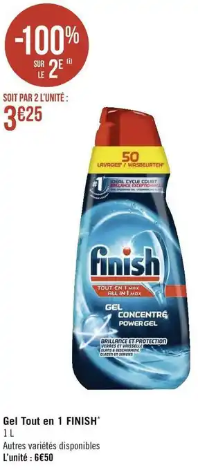 Géant Casino Finish gel tout en 1* offre