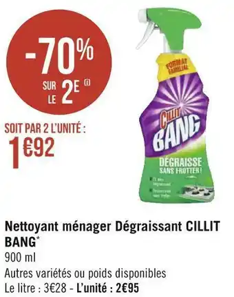 Géant Casino Cillit bang nettoyant ménager dégraissant* offre