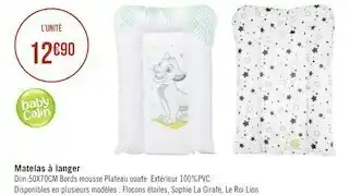 Géant Casino Baby calin matelas à langer offre