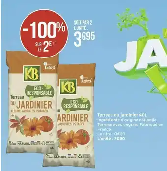Géant Casino Terreau du jardinier 40l offre