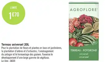 Géant Casino Terreau universel 20l offre
