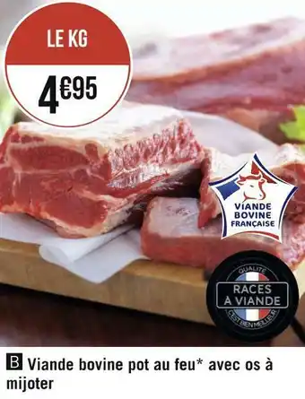 Géant Casino Viande bovine pot au feu avec os à mijoter offre