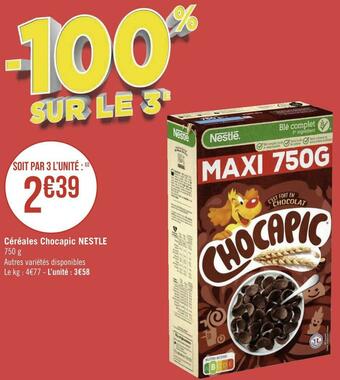 Géant Casino Nestle céréales chocapic offre
