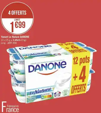 Géant Casino Danone yaourt le nature offre