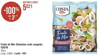 Géant Casino Costa fruits de mer sélection cuits surgelés offre