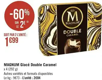 Géant Casino Magnum glacé double caramel offre