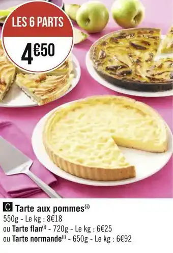 Géant Casino Tarte aux pommes offre
