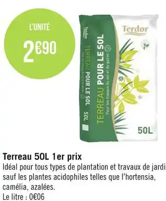 Géant Casino Terreau 50l 1er prix offre