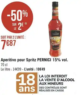 Pernici aperitivo pour spritz 15% vol.