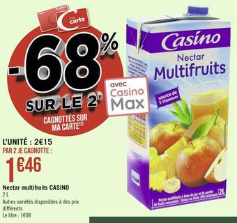 Géant Casino Casino nectar multifruits offre