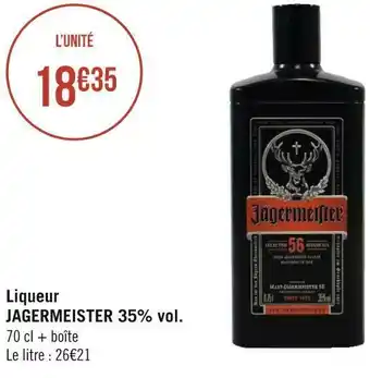 Géant Casino Jagermeister liqueur 35% vol. offre