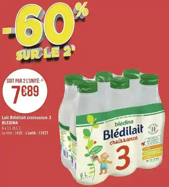 Géant Casino Blédina lait blédilait croissance 3 offre