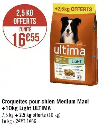 Ultima croquettes pour chien medium maxi +10kg light