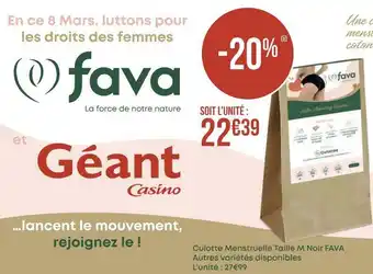 Géant Casino Culotte menstruelle offre