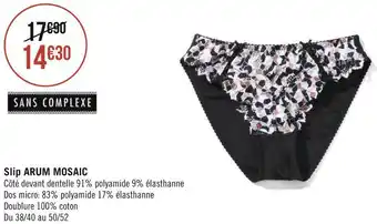 Géant Casino Sans complexe slip arum mosaic offre