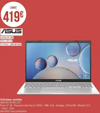 Géant Casino Asus ordinateur portable offre