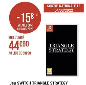 Géant Casino Jeu switch triangle strategy offre