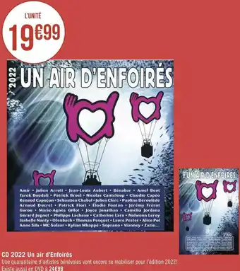 Géant Casino Cd 2022 un air d’enfoirés offre