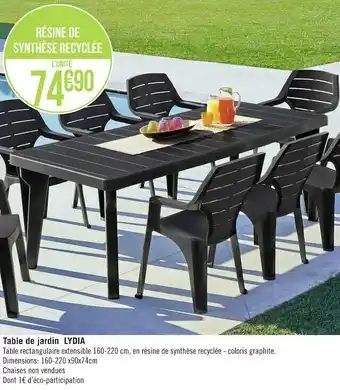 Table de jardin lydia