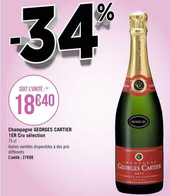 Géant Casino Georges cartier champagne 1er cru sélection offre