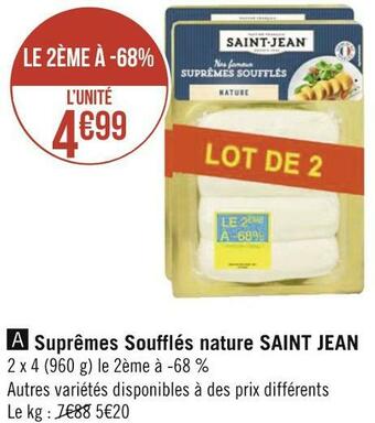 Géant Casino Saint jean suprêmes soufflés nature offre