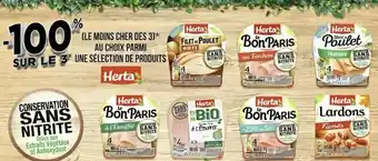 Géant Casino Herta bon plan sur une sélection de produits de la marque herta offre