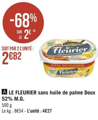 Géant Casino Le fleurier le fleurier sans huile de palme doux 52% m.g. offre