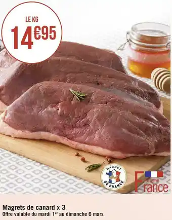 Géant Casino Magrets de canard x 3 offre