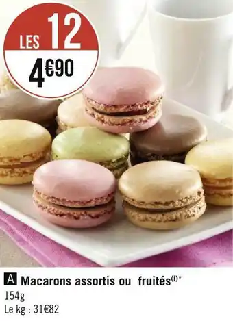Géant Casino Macarons assortis ou fruités offre