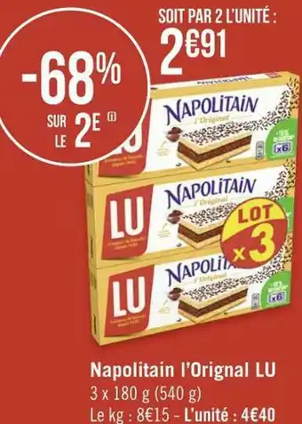 Géant Casino Lu napolitain l’orignal offre