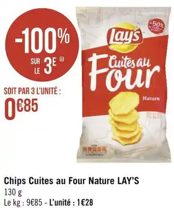 Géant Casino Lay’s chips cuites au four nature offre