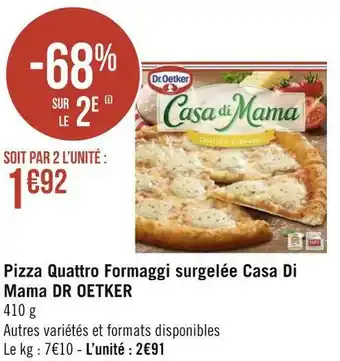 Dr oetker pizza quattro formaggi surgelée casa di mama