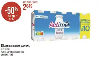 Géant Casino Danone actimel nature offre