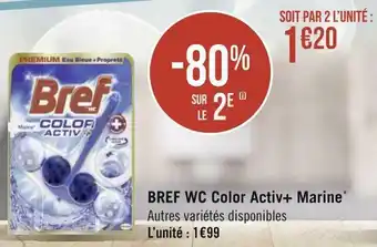 Géant Casino Bref wc color activ+ marine* offre