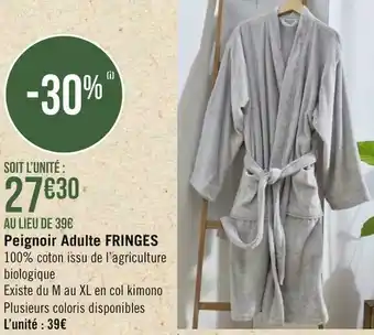 Géant Casino Fringes peignoir adulte offre