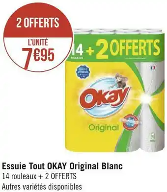 Géant Casino Okay essuie tout original blanc offre