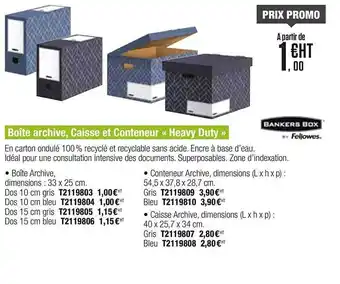 Boîte Archive Caisse Et Conteneur Heavy Duty