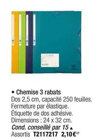Plein ciel Chemise 3 Rabats offre