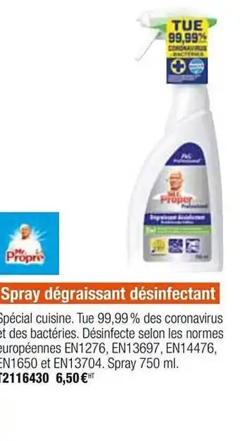 Spray Dégraissant Désinfectant