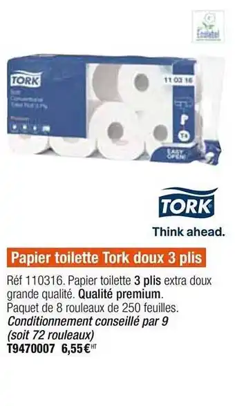 Papier Toilette Tork Doux 3 Plis