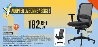 Plein ciel Siège Orco offre
