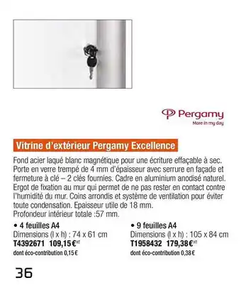 Vitrine D'extérieur Pergamy Excellence